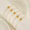 Ion Plating (IP) 18K Gold Plated Letter 304 Stainless Steel Casual Simple Style Waterproof Non Tarnish 304 Stainless Steel Bracelets
