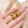 Wholesale 1 Pair Hip-Hop Vintage Style Heart Shape Polishing Plating 304 Stainless Steel Gold Plated Silver Plated Drop Earrings