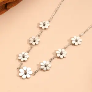 Steel Chrysanthemum Necklace