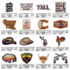 Wholesale Original Cartoon Cloth Stickers Western Cowboy Hat Party Cross-border Patch Computer Embroidered Stalk in stock Wholesale Embroidered Cloth Stickers