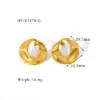 Wholesale 1 Pair IG Style Modern Style Geometric Heart Shape Plating 304 Stainless Steel 18K Gold Plated Ear Studs