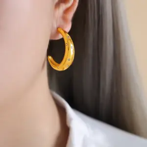 F911-F822-Gold Earrings