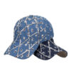 Wholesale Women's Ripped Diamond Denim Baseball Cap Leopard Rhinestone Fashion Cap Outdoor Sunshade Sunscreen Cap B1152