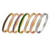 Wholesale Real Gold Plated Square 304 Stainless Steel French Style Waterproof Non Tarnish Bangle