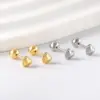 1 Pair Simple Style Solid Color Inlay Stainless Steel Rhinestones Ear Studs