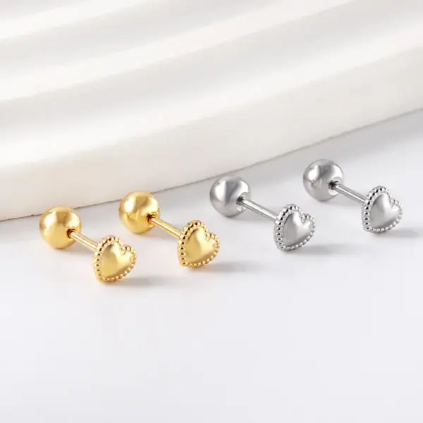 1 Pair Simple Style Solid Color Inlay Stainless Steel Rhinestones Ear Studs