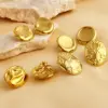Wholesale PVD Coated Real Gold Plated 18K Gold Geometric 304 Stainless Steel Elegant Luxurious Simple Style Waterproof Non Tarnish Ear Studs