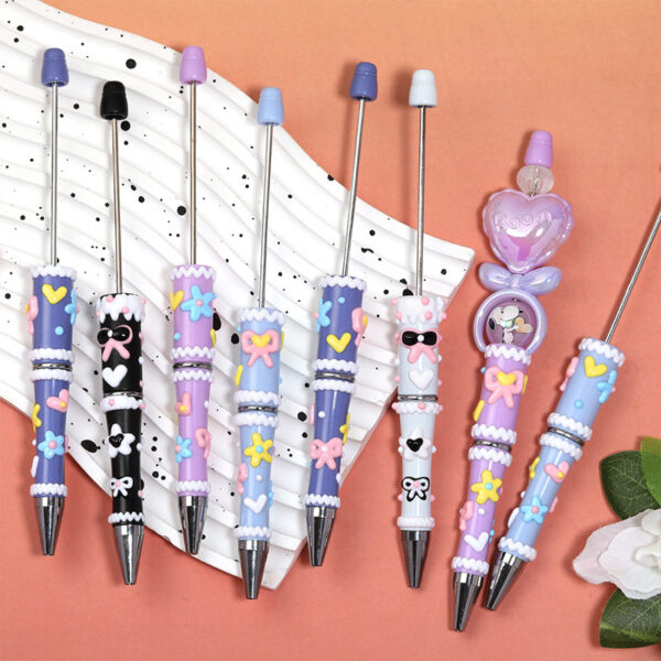 Wholesale beadable pens Bow cartoon beaded pen