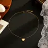 Wholesale Jewelry Retro Heart Shape 304 Stainless Steel Plating Stainless Steel Necklaces