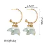 Wholesale Fashion Geometric Plating 304 Stainless Steel 14K Gold Plated Stainless Steel Earrings