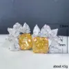 Wholesale Europe And The United States New Exquisite Zircon Yellow Diamond Inlaid Water Drop Copper Earrings