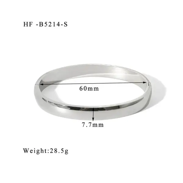 Basic Modern Style Classic Style Round Customization Laser Engraving Solid Color 304 Stainless Steel 18K Gold Plated Bangle In Bulk