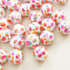 Wholesale 10pcs Acrylic Solid Color Strawberry Plated Color Printing Beads