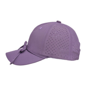 Purple-Children's Bow Quick-drying Mesh Cap / free size -50-54cm