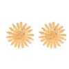 Wholesale European and American Cross-border Hammer Sunflower Stainless Steel Earrings Women's Light Luxury High-end Atmospheric 18k Gold Plated Earrings Earrings