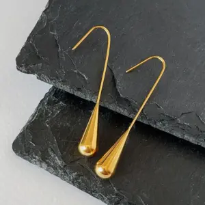 Sd108 Golden Water Drop Ear Hook