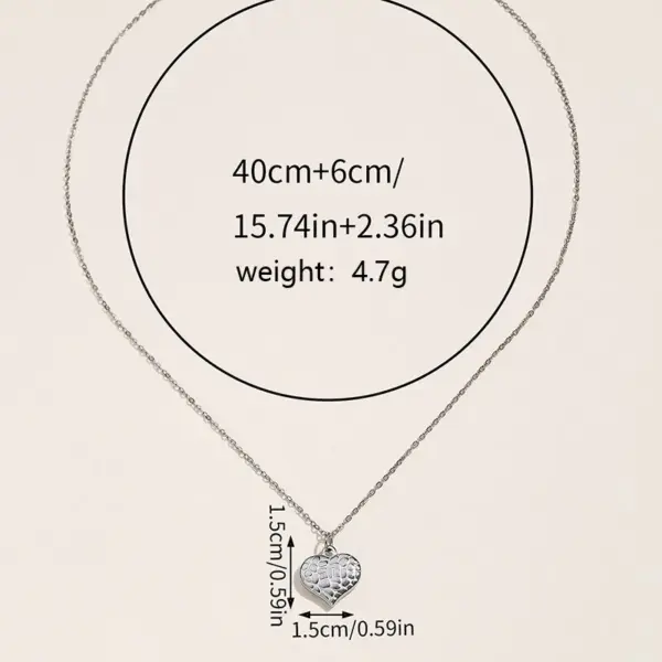 Wholesale PVD Coated Real Gold Plated Heart Shape 304 Stainless Steel Basic Retro Classic Style Waterproof Non Tarnish 304 Stainless Steel Pendant Necklace