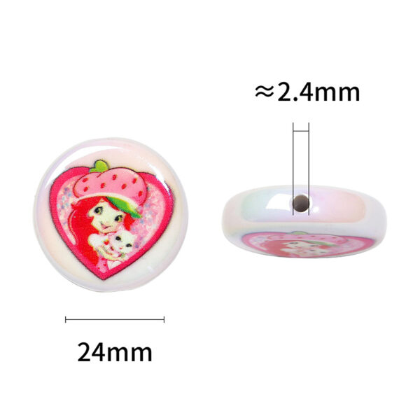 Wholesale Cartoon Printed Loose Beads