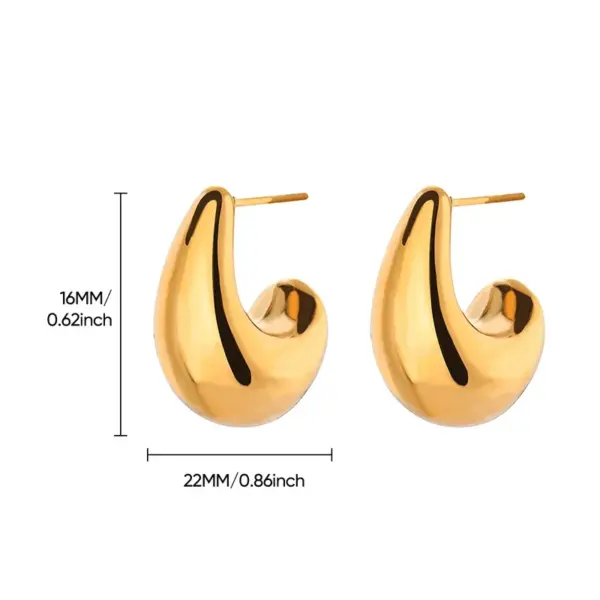 Wholesale Flower Butterfly Geometric 304 Stainless Steel Earrings High-End Fashion Exquisite Earrings Vintage Personality Trend Earrings Vacuum Electroplating 18K Gold Plated Hawaiian Tropical Style