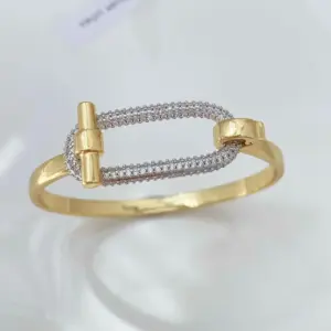 Bangle-Gold + white / Star 18K