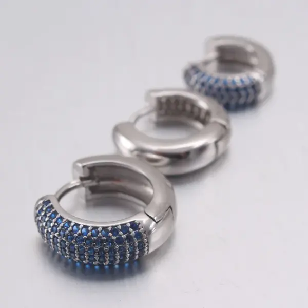 Wholesale Simple Style Circle Copper Zircon 18K Gold Plated Earrings