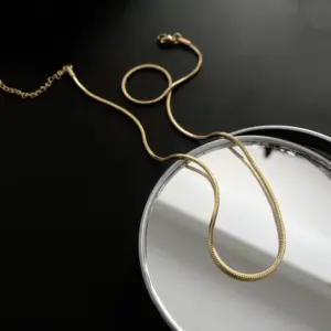 01-E16 Titanium Steel Square Snake Bones Chain