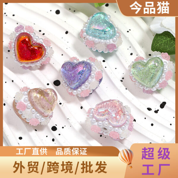 oly-f77ac42e6170a59efcc370ea02d060cc Wholesale Heart-shaped beaded necklace with simple, fine shimmering beads