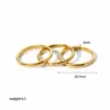 Wholesale PVD Coated Real Gold Plated 18K Gold Circle 304 Stainless Steel Basic Simple Style Waterproof Non Tarnish Rings