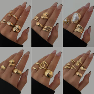 Wholesale Baroque Thread Exaggerated Open Ring
