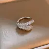 Wholesale Heart Shape Copper Fairy Style French Style Sweet Open Rings Rings