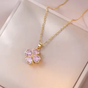 X3339 Pink Rotating Necklace