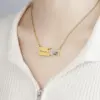 Wholesale Creative Pull-out Photo Envelope Fashion Stainless Steel Letter Clavicle Chain