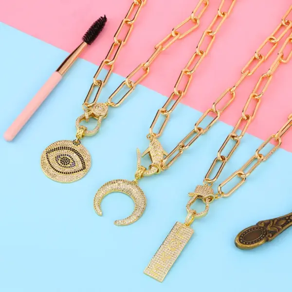 Copper Plating Geometric Necklace