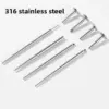 Wholesale 316 Stainless Steel Geometric Pattern Piercing Auxiliary Tool Ear Bone Stud Lip Stud Navel Stud Piercing Guide Needle Straight Rod Curved Rod Needle Guide Rod Hip Hop Punk