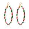 Wholesale Christmas Colorful Spiral Geometric Earrings