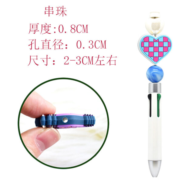 Wholesale Pink heart-shaped bead