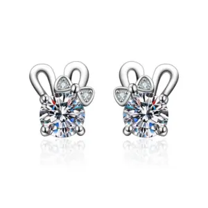 Rabbit Ear Studs 1 Karat