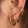 316 Stainless Steel Round IG Style French Style Simple Style Earrings For Unisex