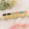 Wholesale PVD Coated 18K Gold Real Gold Plated Geometric Rectangle 304 Stainless Steel Elegant French Style IG Style Waterproof Non Tarnish Open Rings