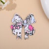 Wholesale 10pcs/pack Bow Print Tag Pendant DIY Keychain Pendant