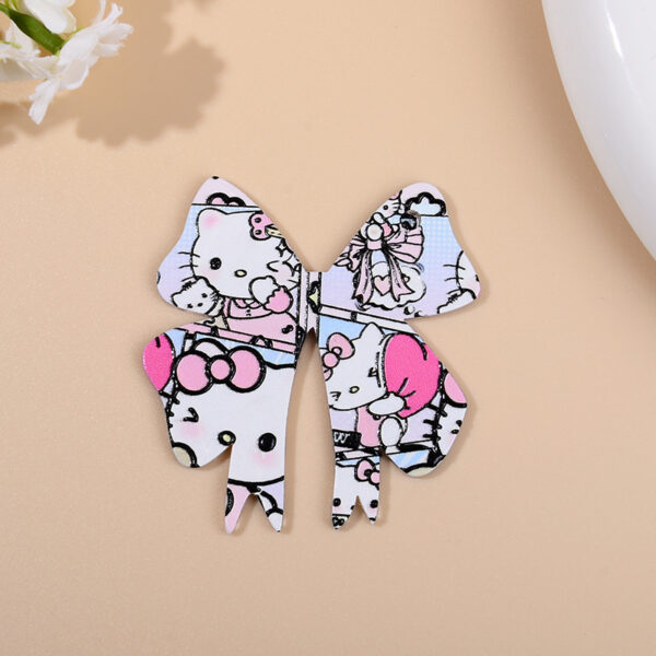Wholesale 10pcs/pack Bow Print Tag Pendant DIY Keychain Pendant