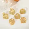Wholesale 1 Pair Cute Simple Style Round Heart Shape 304 Stainless Steel 18K Gold Plated Ear Studs