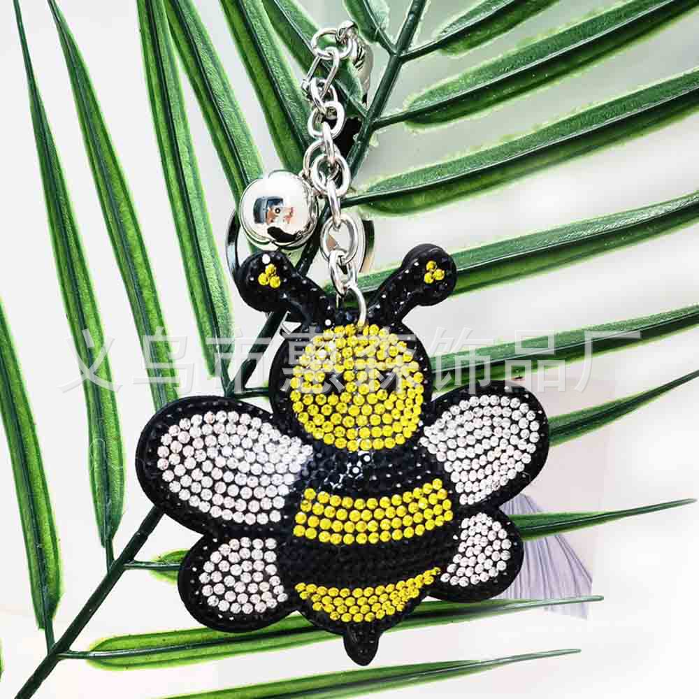 Wholesale Cute rhinestone bee keychain