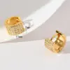 Wholesale 1 Pair Casual Simple Style Round Solid Color Plating Brass 18K Gold Plated Earrings