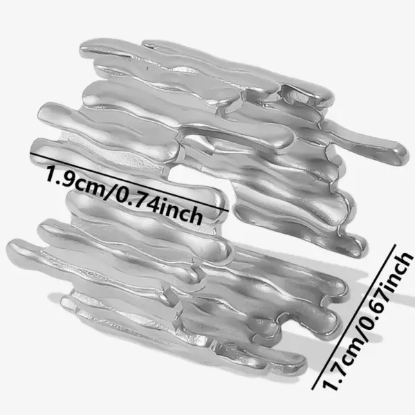 Wholesale Ion Plating (IP) Real Gold Plated 18K Gold Geometric 304 Stainless Steel Elegant Simple Style Streetwear Waterproof Non Tarnish Open Rings