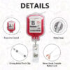 Wholesale New type of blood bag with oil discharge, medical staff acrylic badge scroll, retractable clip pendant, easy-to-pull ID gift