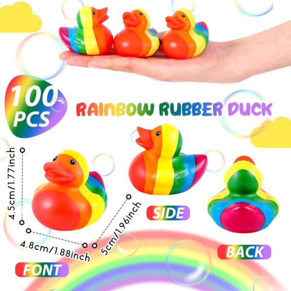 oly-f7f6547d6053ea96556626b53713390a Wholesale Cross-Border New Product Cute Rainbow Duck Swimming Pool Party Decoration Duck Desktop Ornaments Little Yellow Duck Holiday Gifts