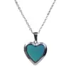 Wholesale Temperature-sensing Color-changing Heart Necklace
