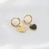 Wholesale 1 Piece Fashion Heart Shape Stainless Steel Plating Earrings