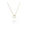 Wholesale PVD Coated Real Gold Plated Geometric Circle Stainless Steel Vintage Style Waterproof Non Tarnish Stainless Steel Pendant Necklace